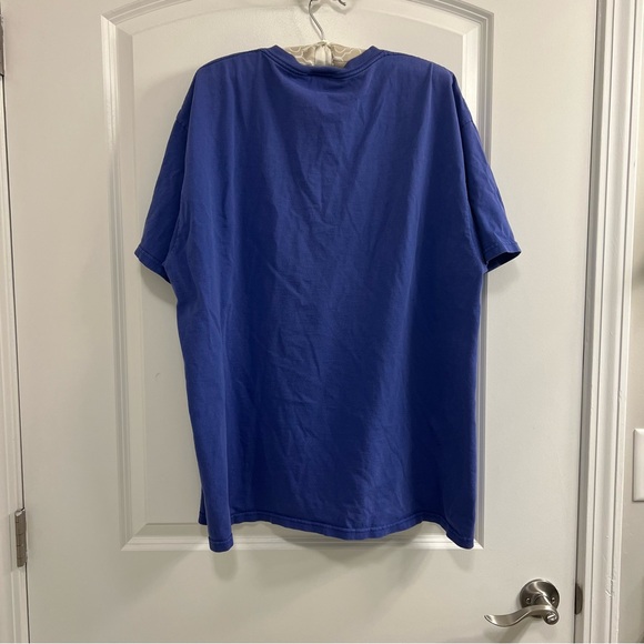 Nike Shirt Large Blue Swoosh Made In USA Vintage Embroidered Logo *Hole - Picture 4 of 6